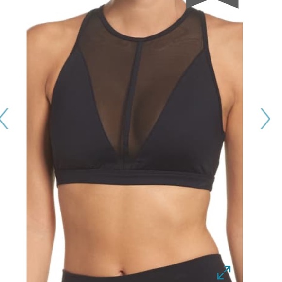 ALO Yoga Other - Alo Yoga Empower HighNeck Mesh Black Sports Bra M